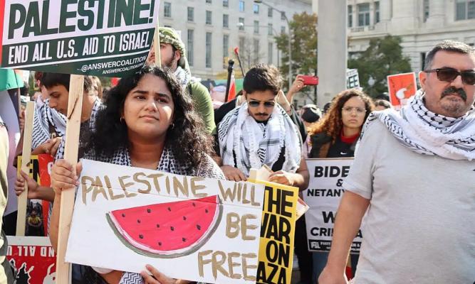ProPalestine rally NYC with watermelons wikimedia