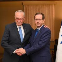 Chuck Schumer and Isaac Herzog